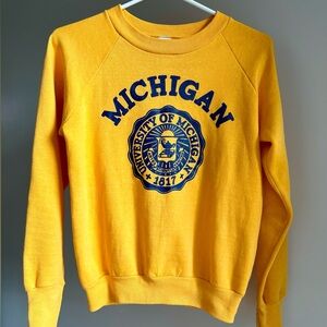 Vintage University of Michigan yellow and blue crewneck sweatshirt